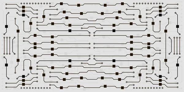 Fondo de placa de circuito vectorial. Ilustración abstracta de placa de circuito plano — Archivo Imágenes Vectoriales