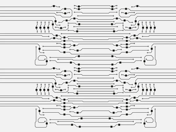 Fondo de placa de circuito vectorial. Ilustración abstracta de placa de circuito plano — Archivo Imágenes Vectoriales