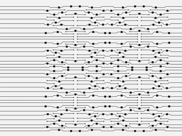 벡터 회로 보드 배경입니다. 추상 평면 회로 기판 그림 — 스톡 벡터