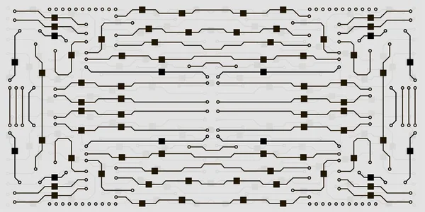 Fondo de placa de circuito abstracto. ilustración de placa de circuito plano vectorial — Archivo Imágenes Vectoriales