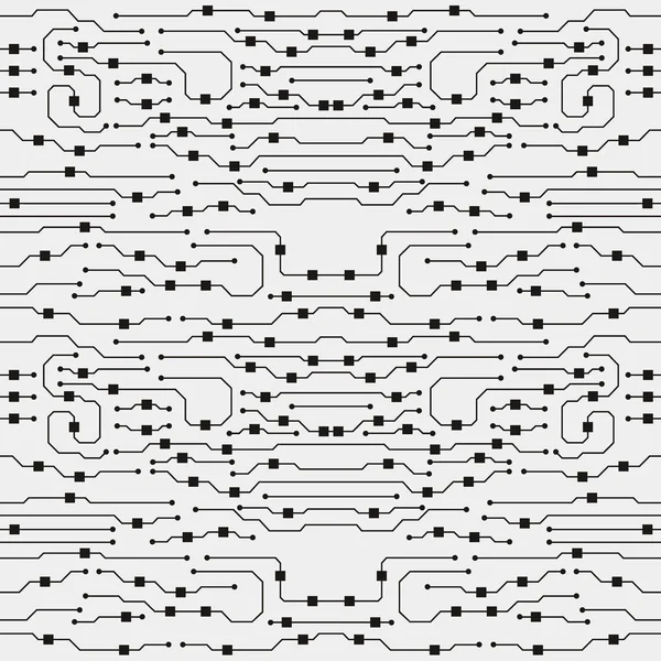 Contexte abstrait de carte de circuit imprimé. Illustration vectorielle de carte de circuit plat — Image vectorielle