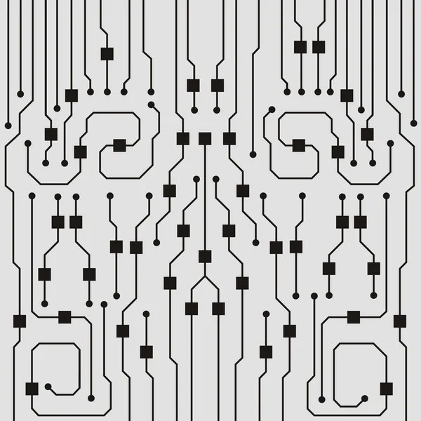 Fondo de placa de circuito abstracto. ilustración de placa de circuito plano vectorial — Archivo Imágenes Vectoriales