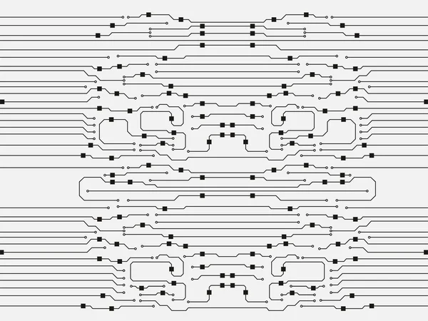 Abstract circuit board background. Vector flat circuit board illustration — Stock Vector