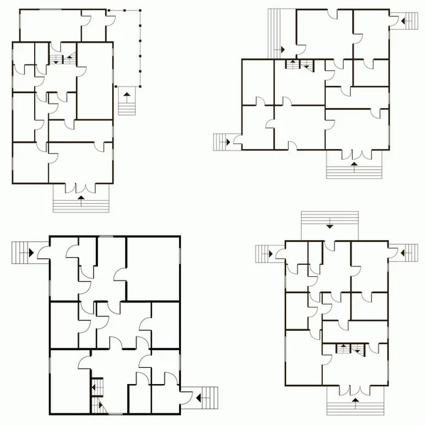 Architektonické plány v pozadí pohled shora. Vektorové ilustrace pozadí technického projektu — Stockový vektor