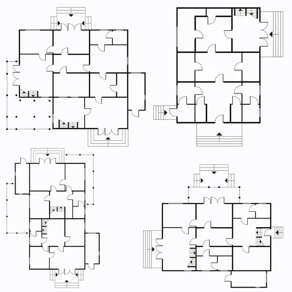 Plan architectural en arrière-plan de vue supérieure. Illustration de fond du projet technique vectoriel — Image vectorielle