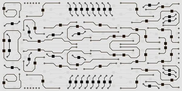 ベクトル回路基板イラスト。抽象的な回路基板の背景 — ストックベクタ