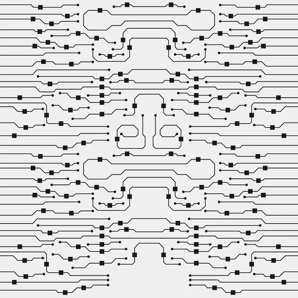 矢量电路板插图。抽象电路板背景 — 图库矢量图片