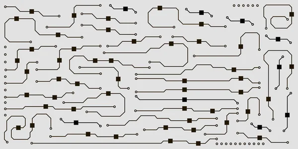 Ilustración de placa de circuito vectorial. Fondo de placa de circuito abstracto — Archivo Imágenes Vectoriales