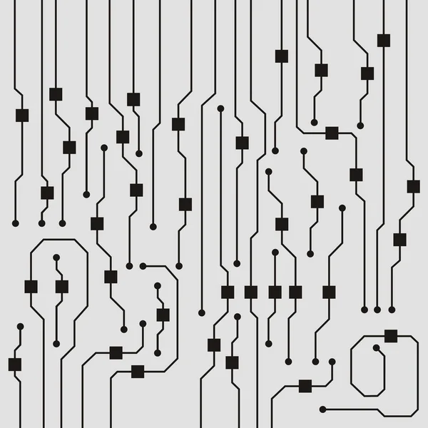 ベクトル回路基板の背景。抽象フラット回路基板イラスト — ストックベクタ
