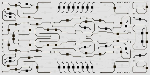 Fond de carte de circuit vectoriel. Illustration abstraite de carte de circuit plat — Image vectorielle