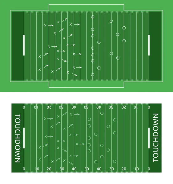 Ilustración de campo de rugby plano vectorial. Ilustración deportiva abstracta — Vector de stock