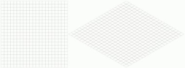 İzometrik ızgara arka plan vektör Illustration. Basit Rhombus grafik kağıt şablonu
