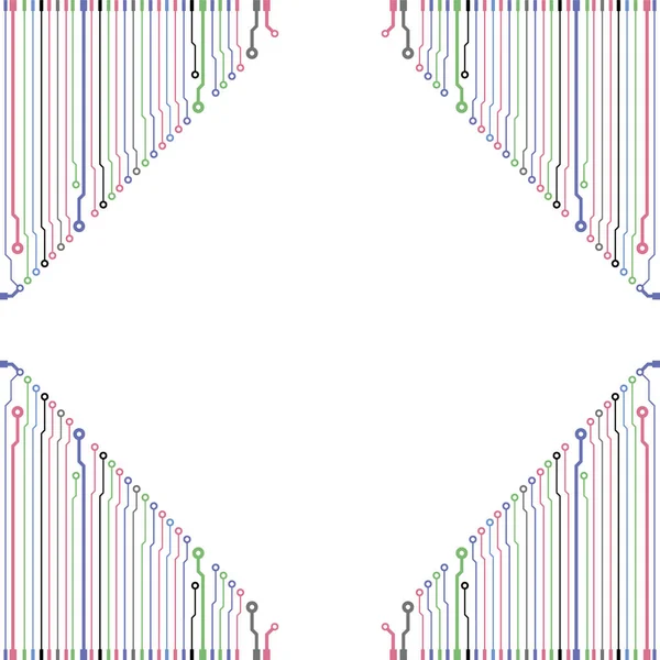 Illustration de circuit imprimé. Contexte abstrait de carte de circuit imprimé. Vecteur — Image vectorielle