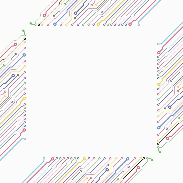 Illustration de circuit imprimé. Contexte abstrait de carte de circuit imprimé. Vecteur — Image vectorielle