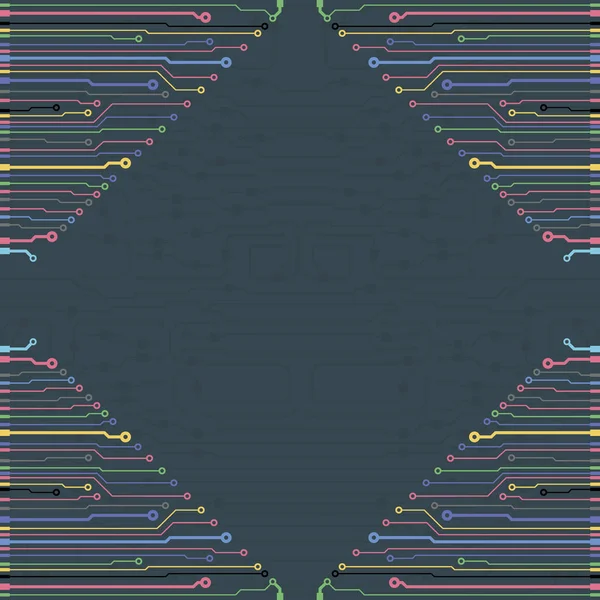 Circuit board illustration. Abstrakt kredsløb baggrund. Vektor – Stock-vektor