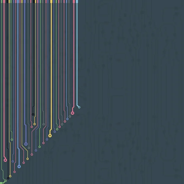 Illustration de circuit imprimé. Contexte abstrait de carte de circuit imprimé. Vecteur — Image vectorielle
