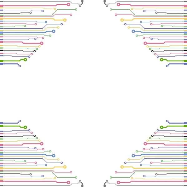 Illustration de circuit imprimé. Contexte abstrait de carte de circuit imprimé. Vecteur — Image vectorielle