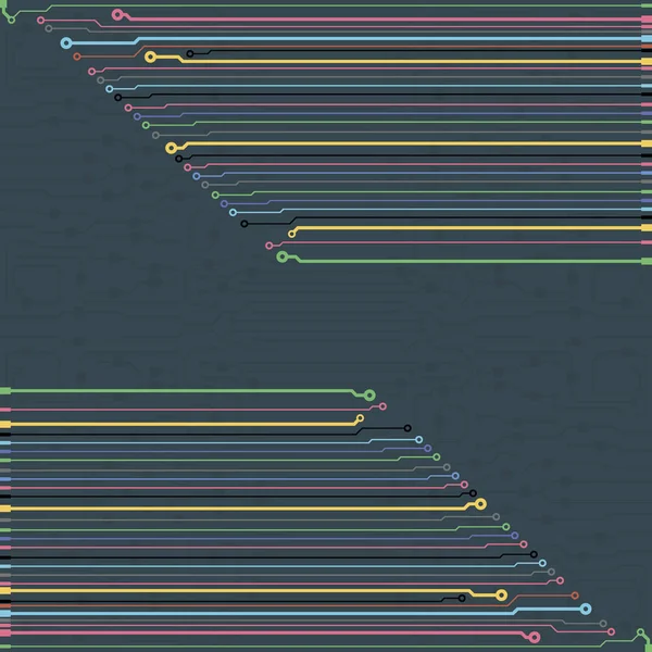 Illustration de circuit imprimé. Contexte abstrait de carte de circuit imprimé. Vecteur — Image vectorielle