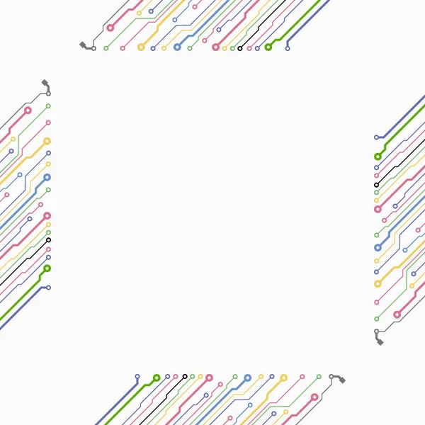 Illustration de circuit imprimé. Contexte abstrait de carte de circuit imprimé. Vecteur — Image vectorielle