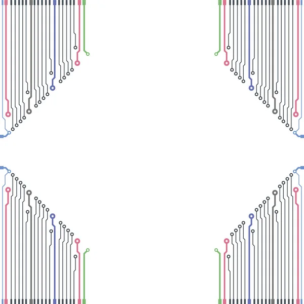 Illustration de circuit imprimé. Contexte abstrait de carte de circuit imprimé. Vecteur — Image vectorielle