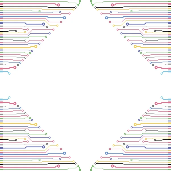 Illustrazione circuito stampato. Sfondo circuito astratto. Vettore — Vettoriale Stock