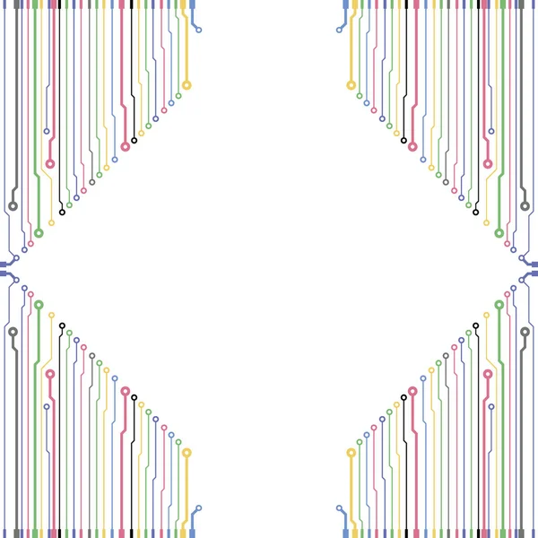 Illustration de circuit imprimé. Contexte abstrait de carte de circuit imprimé. Vecteur — Image vectorielle