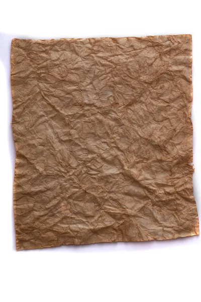 Brown Crumpled Paper White Background Royalty Free Stock Photos