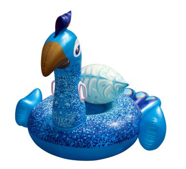 Dev renkli Float peacock. Şişme float. Şişme float Kauçuk halka renkli bir tavuskuşu şeklinde çocuklar ve yetişkinler için yüzme havuzları, deniz, okyanus, nehirler, göller