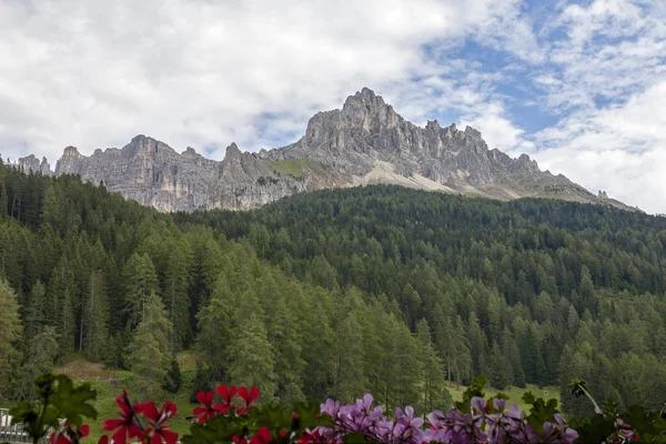 Latemar Uma Famosa Montanha Nas Dolomitas Tirol Sul Trentino Itália — Fotografia de Stock