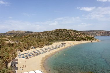 Girit Adası, Vai 'deki Palmiye Sahili manzarası