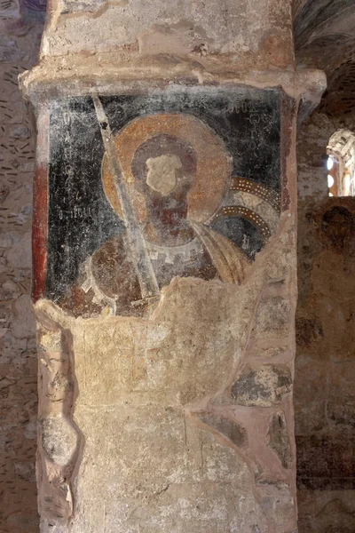 Frescoes Byzantine Church Fodele Crete Greece June 2019 — Stock Photo, Image