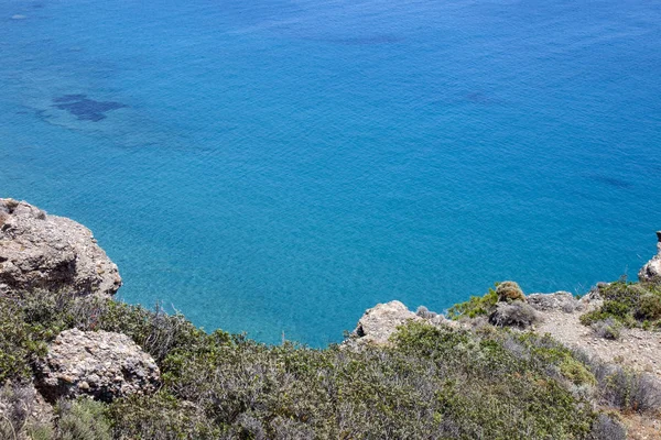 Der Schöne Strand Von Aghia Fotia Der Nähe Von Ierapetra — Stockfoto