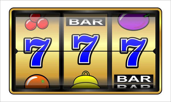 Игровые иллюстрации. Игровой автомат казино, джекпот 777
