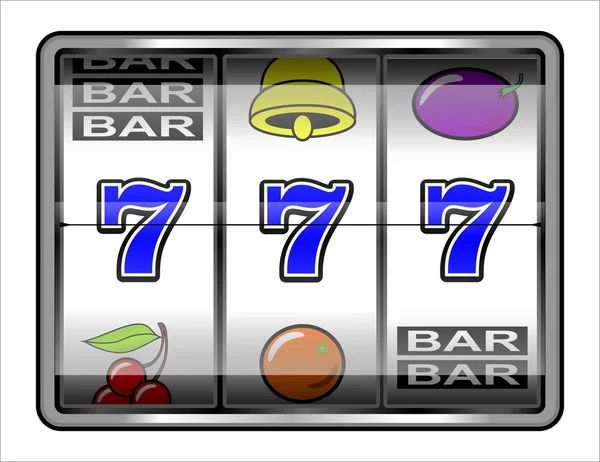 Hazardní Hry Ilustrace Kasino Slot Stroj Jackpot 777 — Stock fotografie