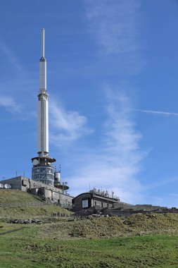 puy de dome volkan zirvesi. Auvergne, Fransa, Avrupa