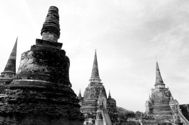 Antik kentin tarihi Milli Parkı Ayutthaya İl Tayland