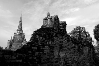 Antik kentin tarihi Milli Parkı Ayutthaya İl Tayland