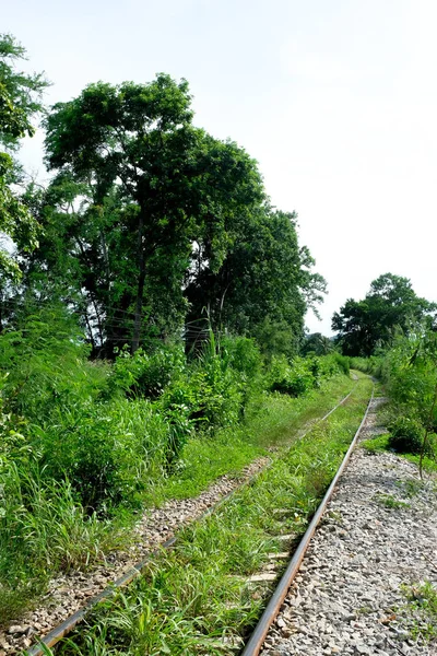 Järnvägsspåren Nära Klippan Historia Från Andra Världskriget Death Railway Kanchanaburi — Stockfoto