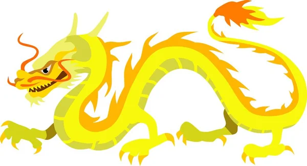 Dragon Chinois Illustration Vectorielle Animale — Image vectorielle