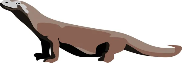 Komodo Dragon Sürüngen Hayvan Vektör Çizim — Stok Vektör