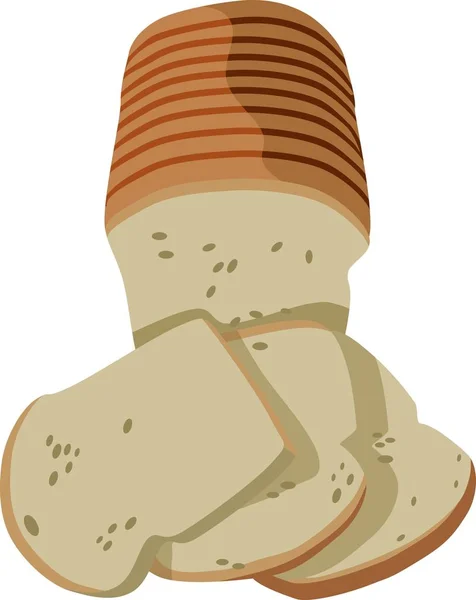 Ilustrasi Vektor Makanan Roti - Stok Vektor