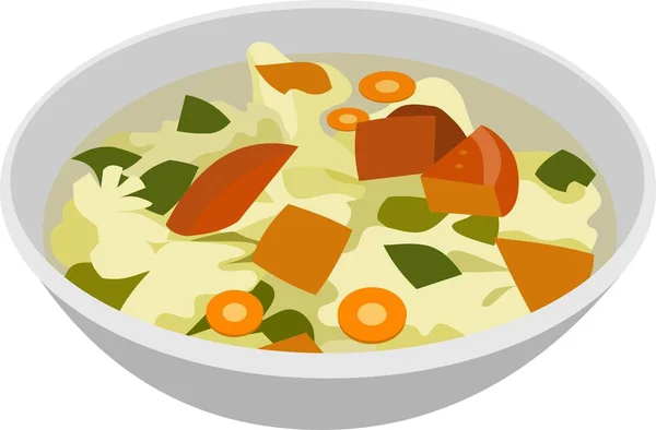 Soep Eten Vectorillustratie — Stockvector