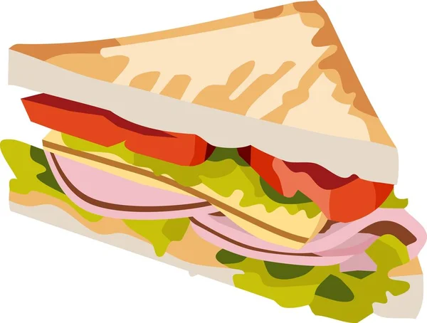 Sándwich Alimentos Vector Ilustración — Archivo Imágenes Vectoriales