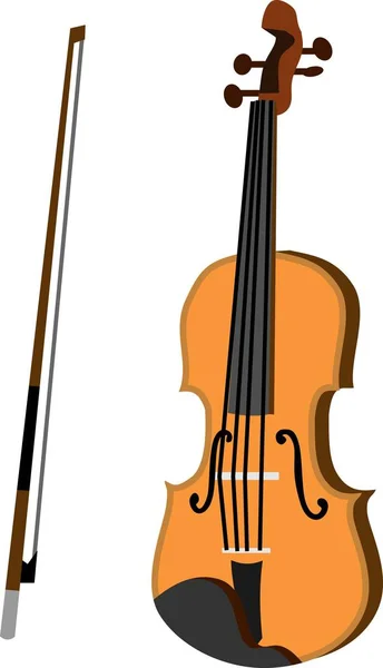 Skrzypce Classic Dźwięk Muzyczny Instrument Muzyczny Ilustracja Wektorowa — Wektor stockowy