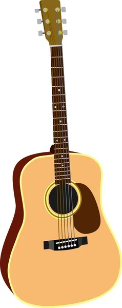 Brzmienie Gitary Akustycznej Muzyki Instrument Muzyczny Ilustracja Wektorowa — Wektor stockowy