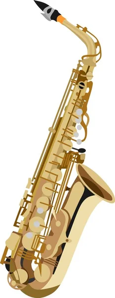 Geluid Van Saxofoon Muziek Muziekinstrument Vector Illustratie — Stockvector