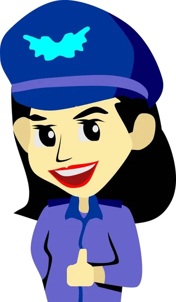 Mujer Fuerza Aérea Ocupación de empleo Vector Ilustración — Vector de stock
