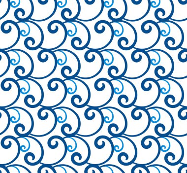 Süs arka plan swirls, kıvırcık dalga çizgiler, seamless modeli ile