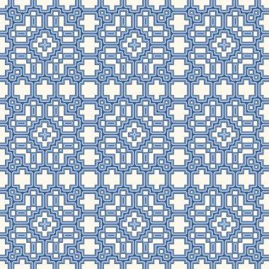 Mavi süs arka plan, dantel doku, kesintisiz geometrik desen