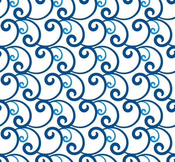 Süs arka plan swirls, kıvırcık dalga çizgiler, seamless modeli ile